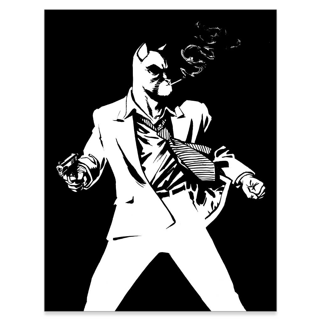 Sérigraphie Blacksad - En action - édition 25 ans - secondaire-1
