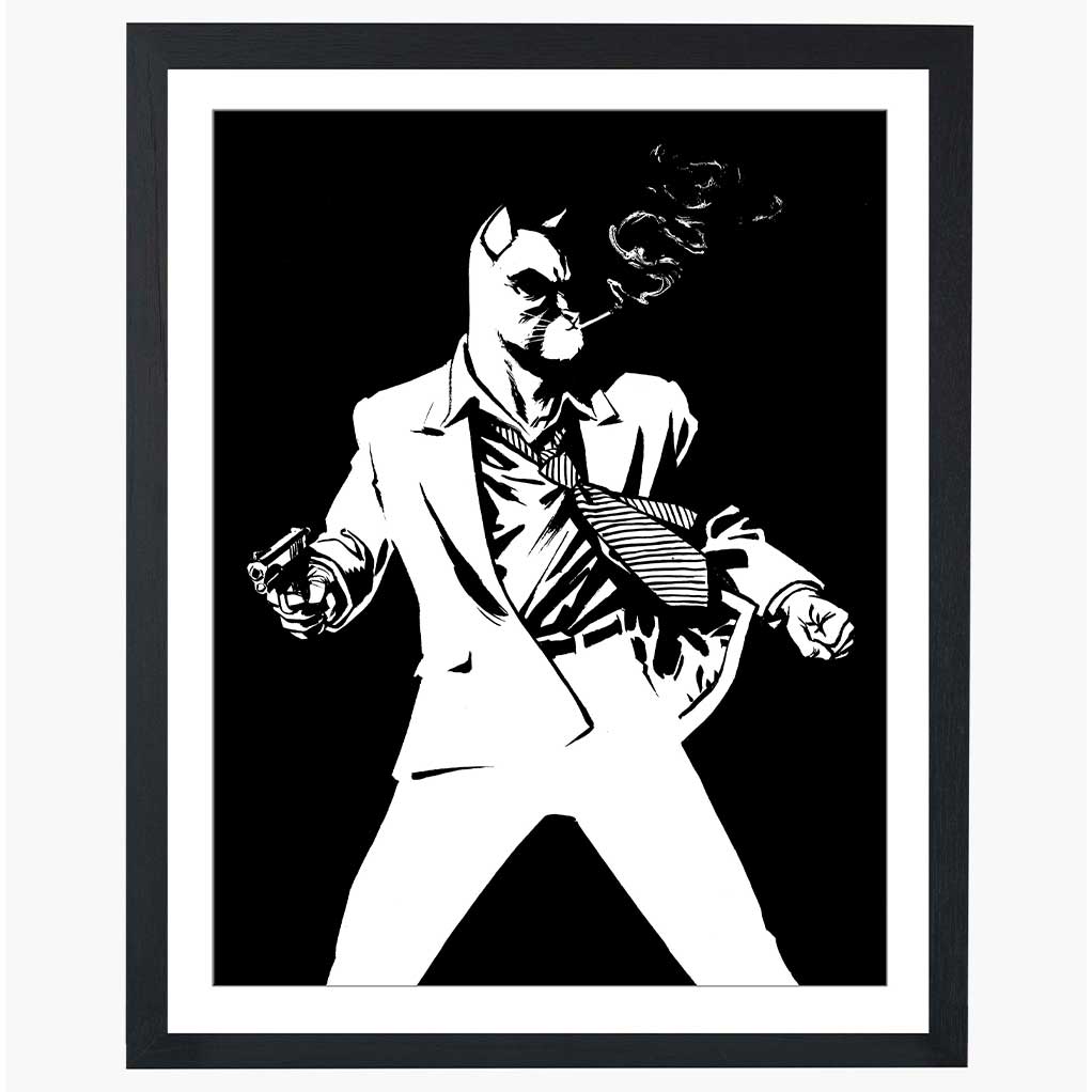 Sérigraphie Blacksad - En action - édition 25 ans - secondaire-2