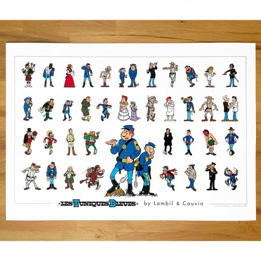 Affiche Les Tuniques Bleues - by Lambil & Cauvin - secondaire-3