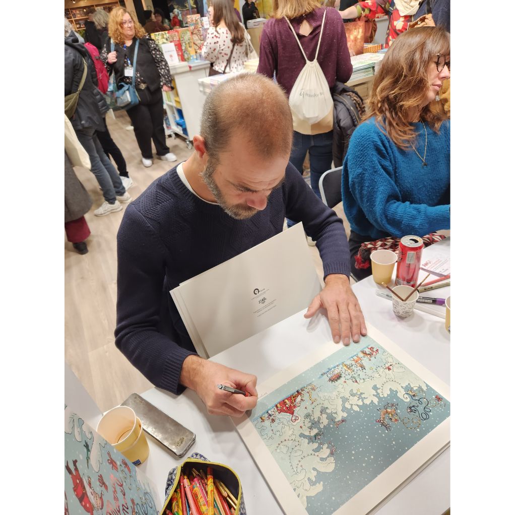 Tirage d'art les Petits Marsus et le père Noël - Benjamin Chaud - secondaire-3