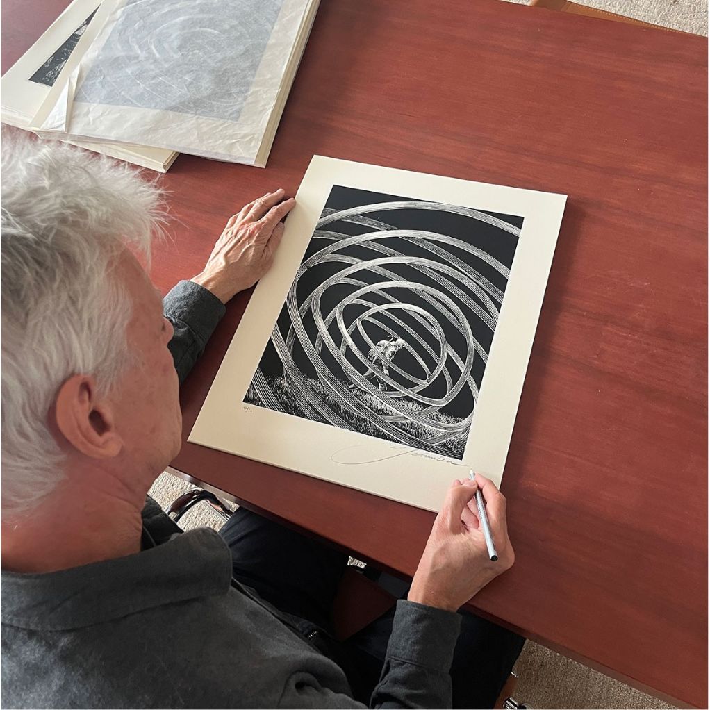 Sérigraphie Schuiten - Sur les chemins noirs - Je est un autre - secondaire-1