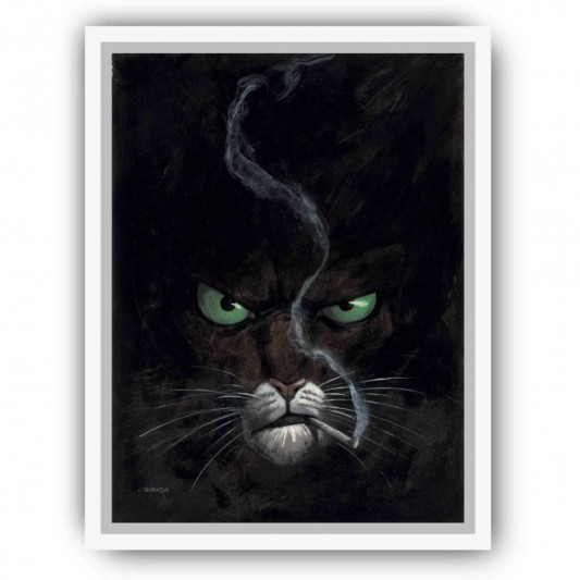 Tableau Blacksad 1 - Blacksad fume 50x70 cm - secondaire-3