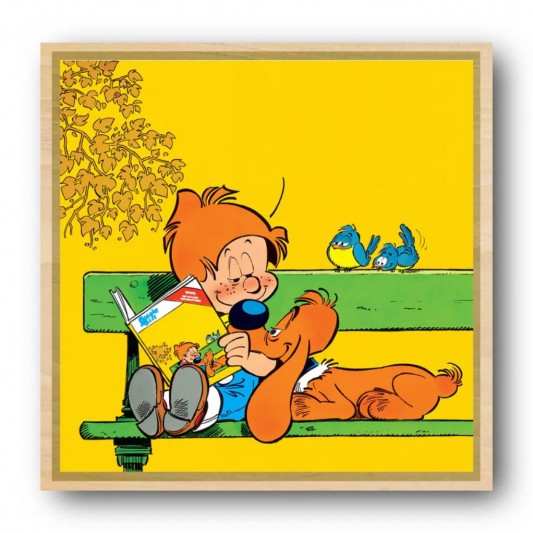 Tableau Boule et Bill 4 - La lecture 80x80 cm - secondaire-2