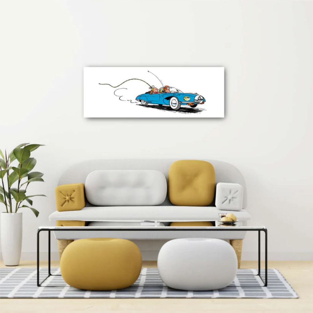 Tableau Spirou 3 - Spirou et la turbotraction 200x70cm - secondaire-5