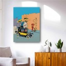 Tableau Spirou 6 - Spirou et la voiture de Gaston 45x70 cm - secondaire-1