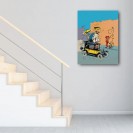 Tableau Spirou 6 - Spirou et la voiture de Gaston 45x70 cm - secondaire-2