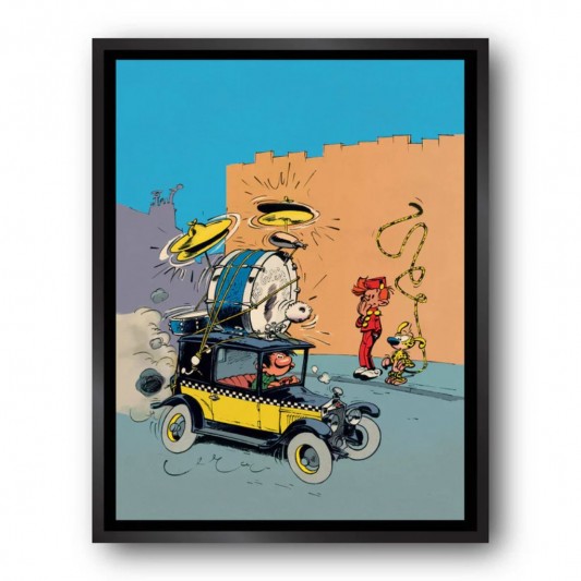 Tableau Spirou 6 - Spirou et la voiture de Gaston 45x70 cm - secondaire-3