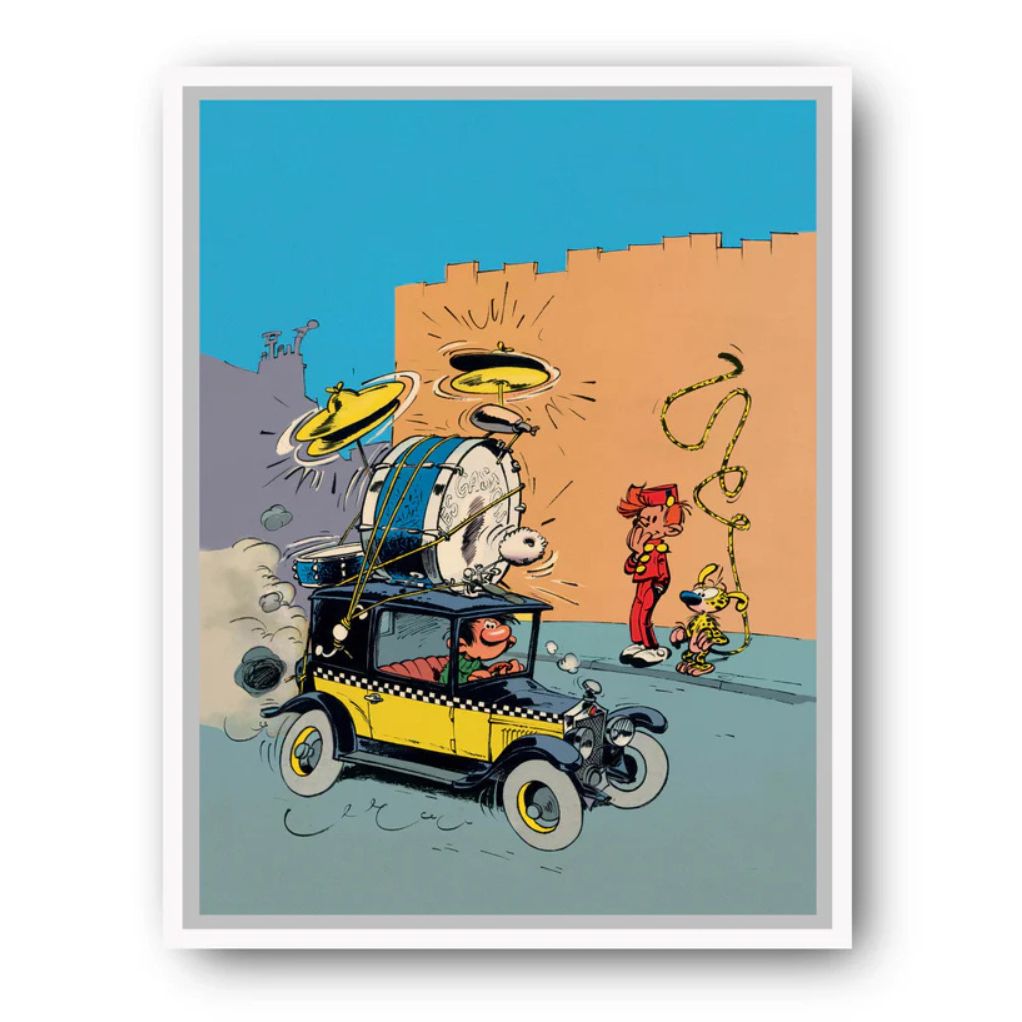 Tableau Spirou 6 - Spirou et la voiture de Gaston 45x70 cm - secondaire-5