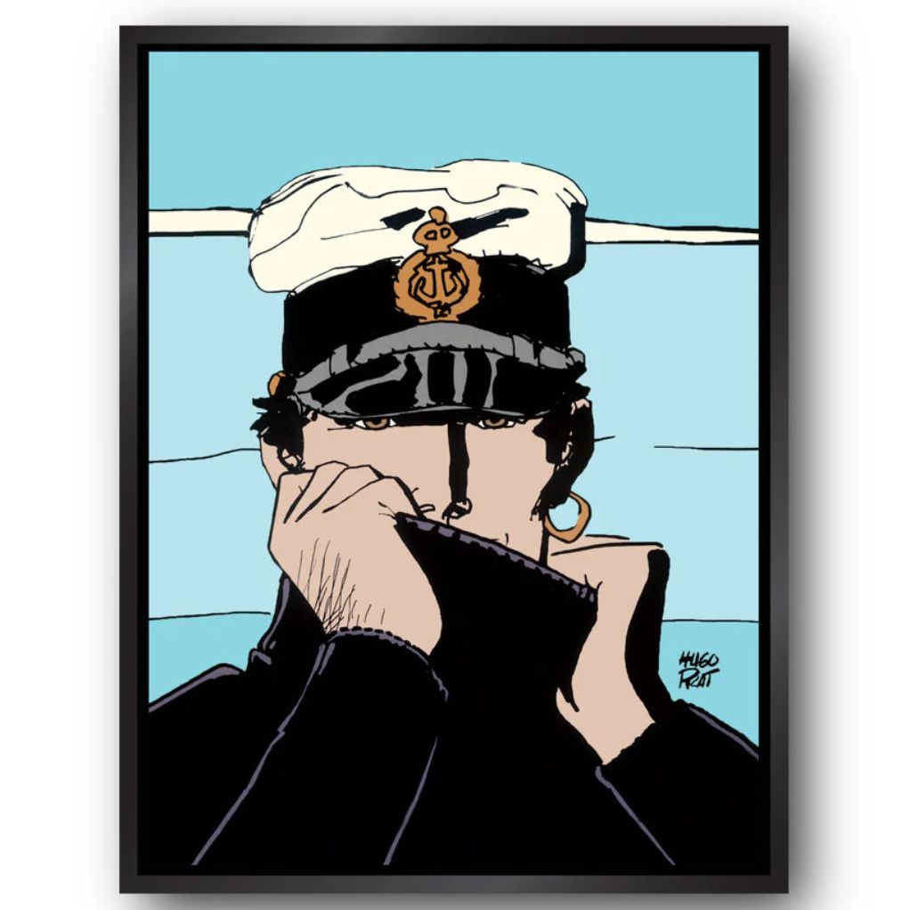 Tableau Corto Maltese 6 - Portrait bleu ciel 50x70 cm - secondaire-2