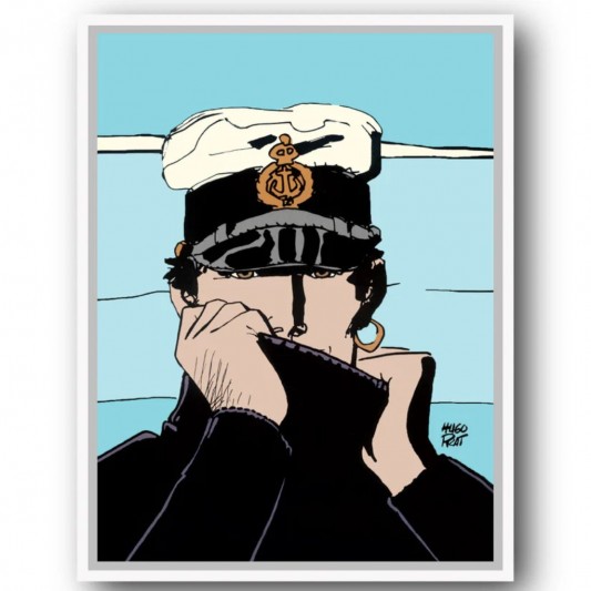 Tableau Corto Maltese 6 - Portrait bleu ciel 50x70 cm - secondaire-3