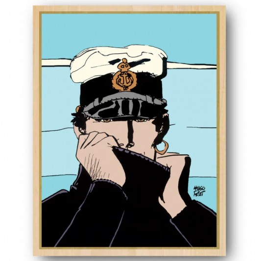 Tableau Corto Maltese 6 - Portrait bleu ciel 50x70 cm - secondaire-4