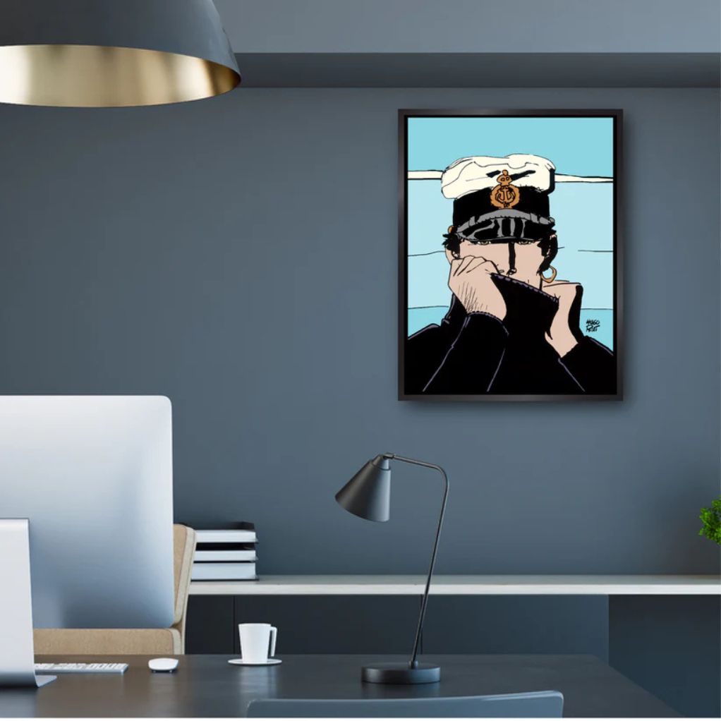Tableau Corto Maltese 6 - Portrait bleu ciel 50x70 cm - secondaire-5