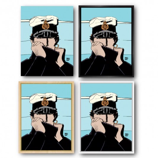 Tableau Corto Maltese 6 - Portrait bleu ciel 50x70 cm - secondaire-8