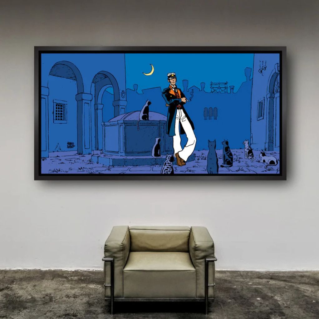 Tableau Corto Maltese 3 - Corto et les chats 100x50 cm - secondaire-1