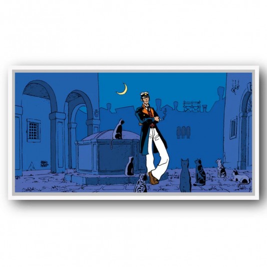 Tableau Corto Maltese 3 - Corto et les chats 100x50 cm - secondaire-3
