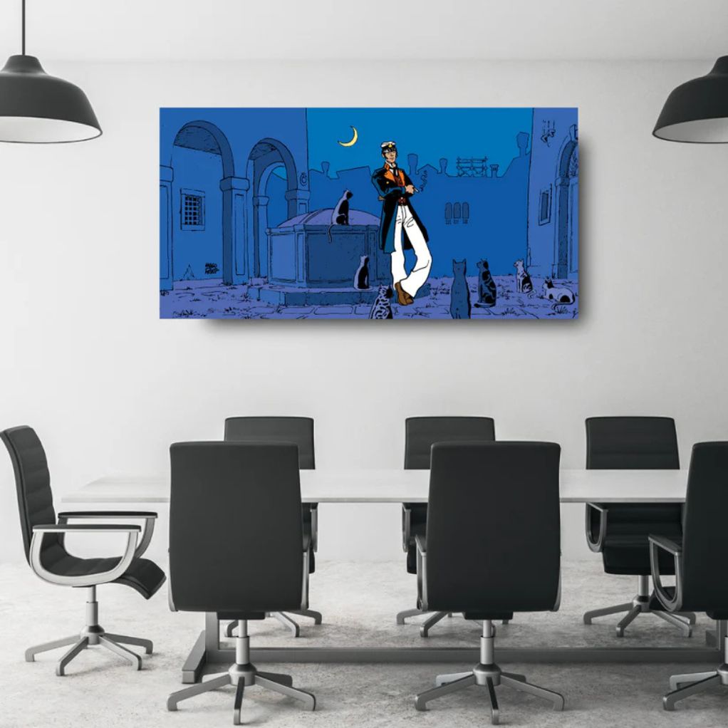 Tableau Corto Maltese 3 - Corto et les chats 100x50 cm - secondaire-9