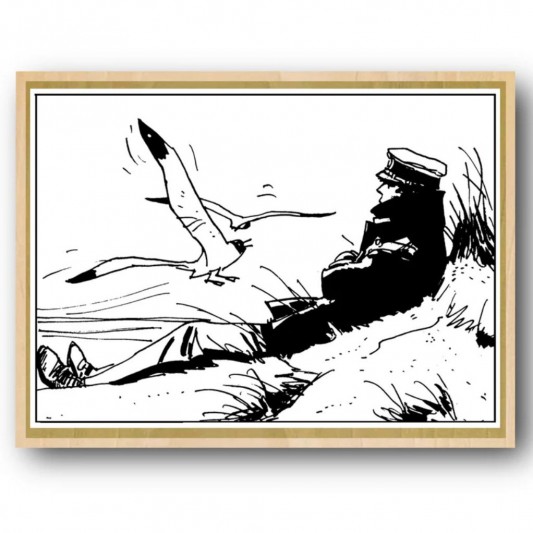 Tableau Corto Maltese 7 - Les dunes noir et blanc - secondaire-4