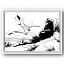 Tableau Corto Maltese 7 - Les dunes noir et blanc 70x50 cm - secondaire-3