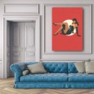 Tableau Pin up 7 - Fond rouge 50x70 cm - secondaire-3