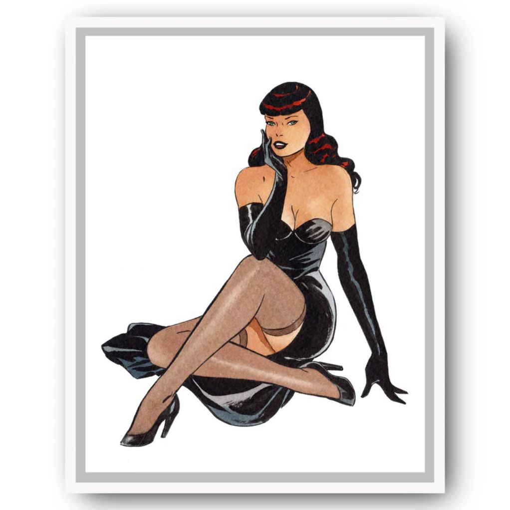 Tableau Pin up 2 - Jambes croisées - secondaire-3