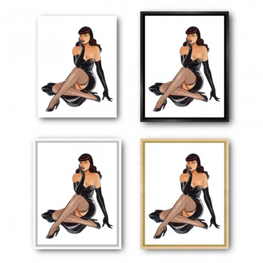 Tableau Pin up 2 - Jambes croisées - secondaire-4