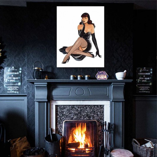 Tableau Pin up 2 - Jambes croisées 55x70 cm - secondaire-2