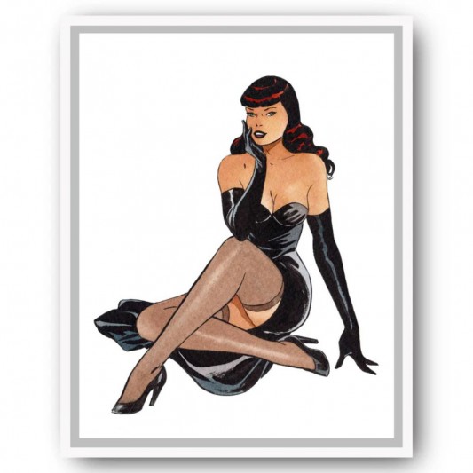 Tableau Pin up 2 - Jambes croisées 55x70 cm - secondaire-3