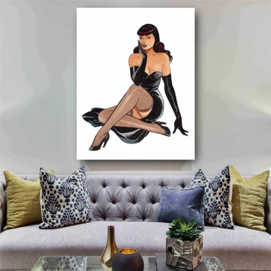 Tableau Pin up 2 - Jambes croisées 55x70 cm - secondaire-5
