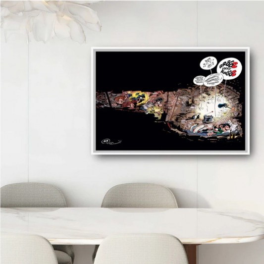 Tableau Gaston Lagaffe 9 - La sieste - secondaire-1