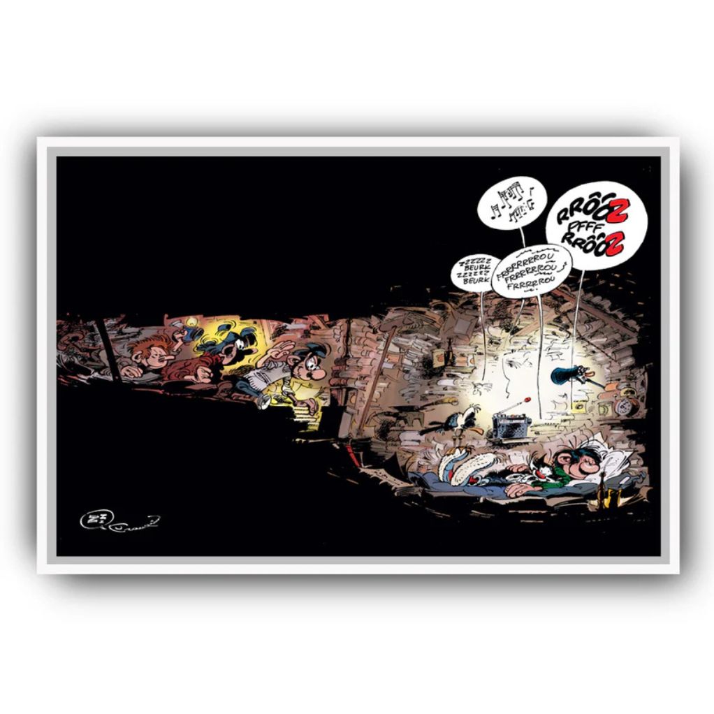 Tableau Gaston Lagaffe 9 - La sieste - secondaire-6