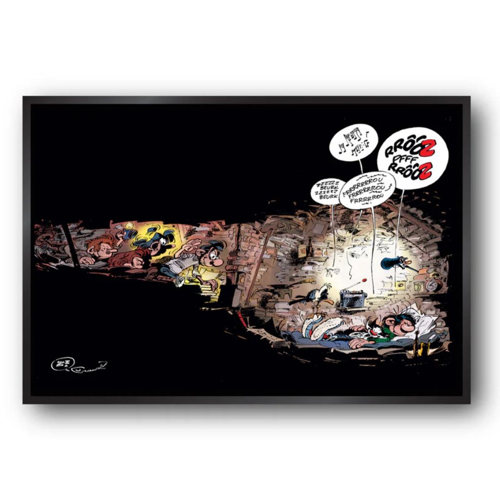 Tableau Gaston Lagaffe 9 - La sieste - secondaire-9