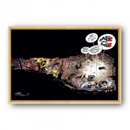 Tableau Gaston Lagaffe 9 - La sieste 75x50 cm - secondaire-7