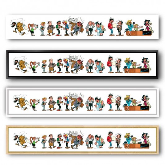 Tableau Gaston Lagaffe 11 - Les personnages de Gaston 150x23 cm - secondaire-8