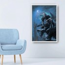 Tableau Le monde d'Aquilon 1 - Gaw'yn l'elfe noir 70x100 cm - secondaire-2