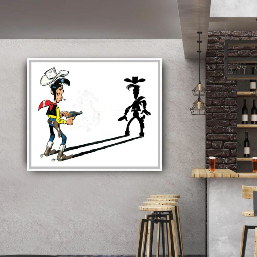 Tableau Lucky Luke 2 - L'homme qui tire plus vite... 70x55 cm - secondaire-10