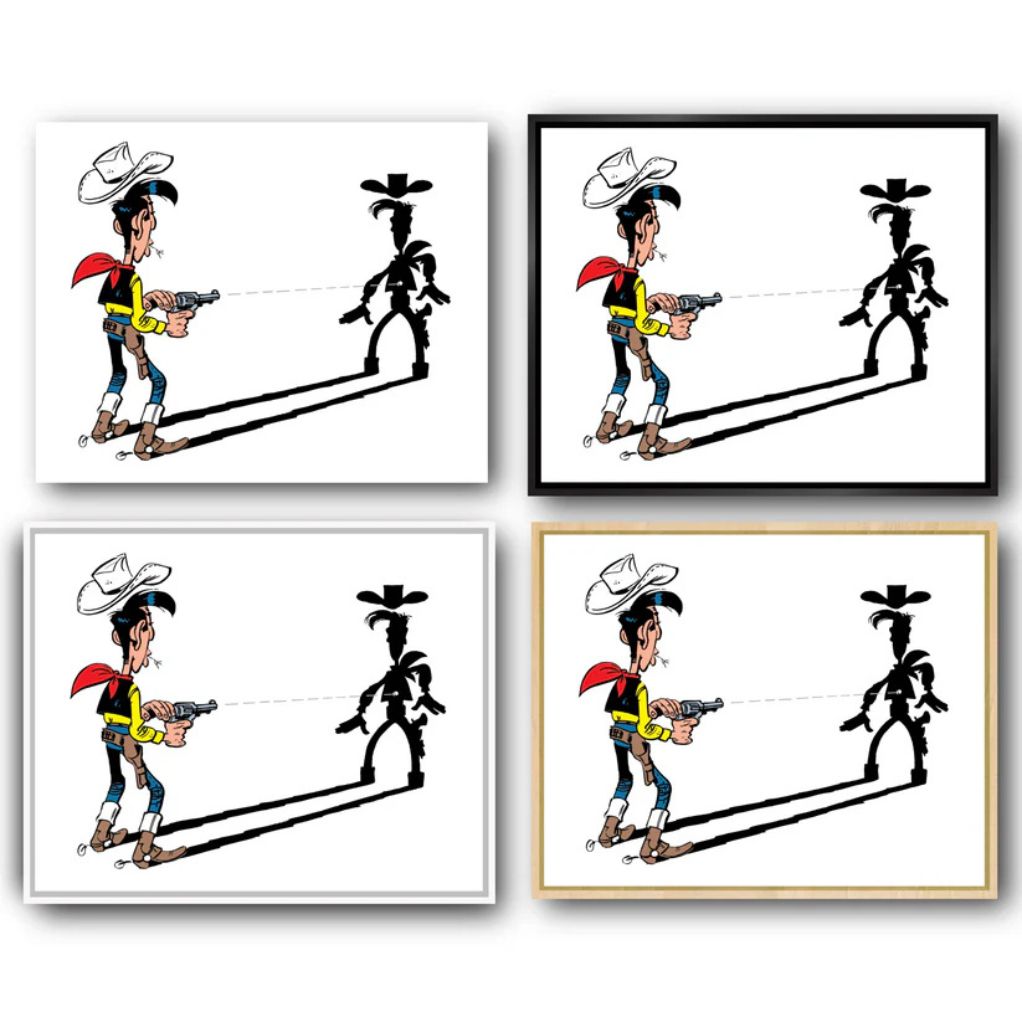 Tableau Lucky Luke 2 - L'homme qui tire plus vite... 70x55 cm - secondaire-5