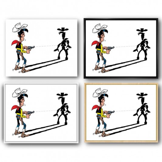Tableau Lucky Luke 2 - L'homme qui tire plus vite... 70x55 cm - secondaire-5