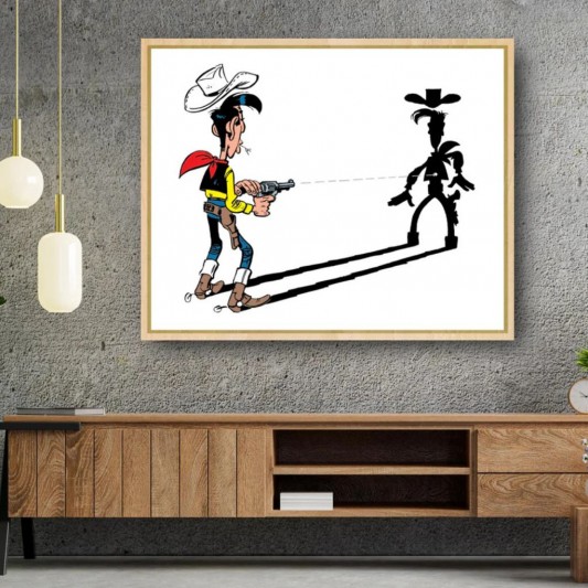 Tableau Lucky Luke 2 - L'homme qui tire plus vite... 70x55 cm - secondaire-7