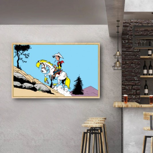 Tableau Lucky Luke 3 - Lucky et Jolly 110x70 cm - secondaire-1