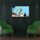 Tableau Lucky Luke 3 - Lucky et Jolly 110x70 cm - secondaire-2