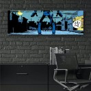 Tableau Lucky Luke 8 - Duel de nuit 100x30 cm - secondaire-1