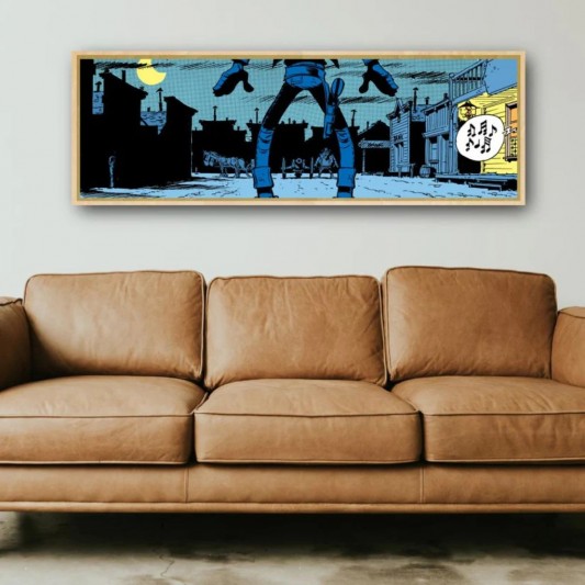 Tableau Lucky Luke 8 - Duel de nuit 100x30 cm - secondaire-2