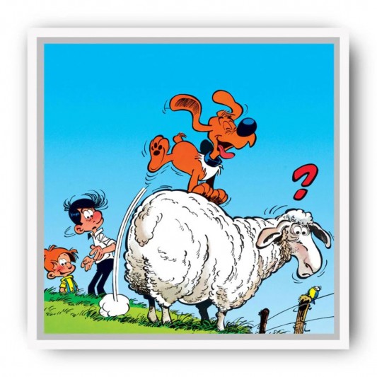 Tableau Boule et Bill 2 - Saute-mouton 80x80 cm - secondaire-1