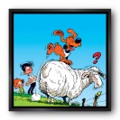 Tableau Boule et Bill 2 - Saute-mouton 80x80 cm - secondaire-3