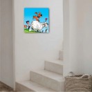 Tableau Boule et Bill 2 - Saute-mouton 80x80 cm - secondaire-7