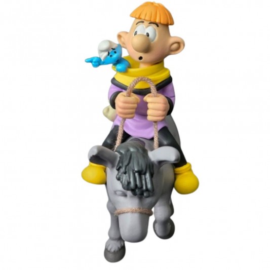 Figurine Olivier sur son âne & Le Schtroumpf Financier - secondaire-1