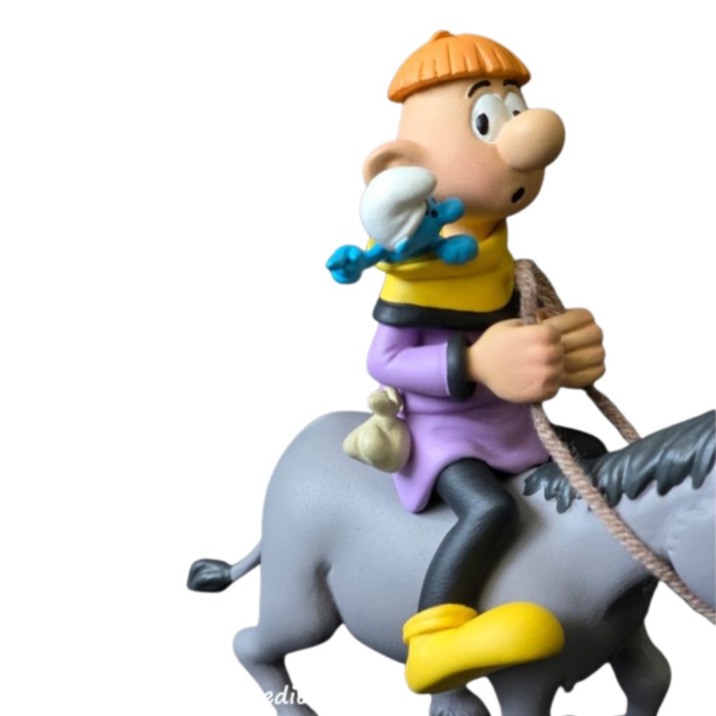Figurine Olivier sur son âne & Le Schtroumpf Financier - secondaire-4