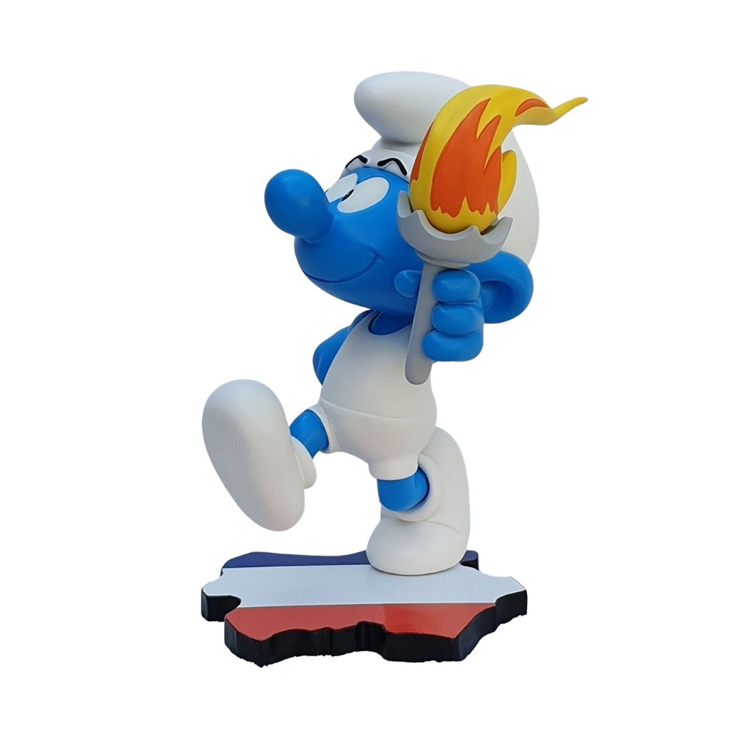 Figurine Schtroumpf porteur de la flamme Olympique - secondaire-3