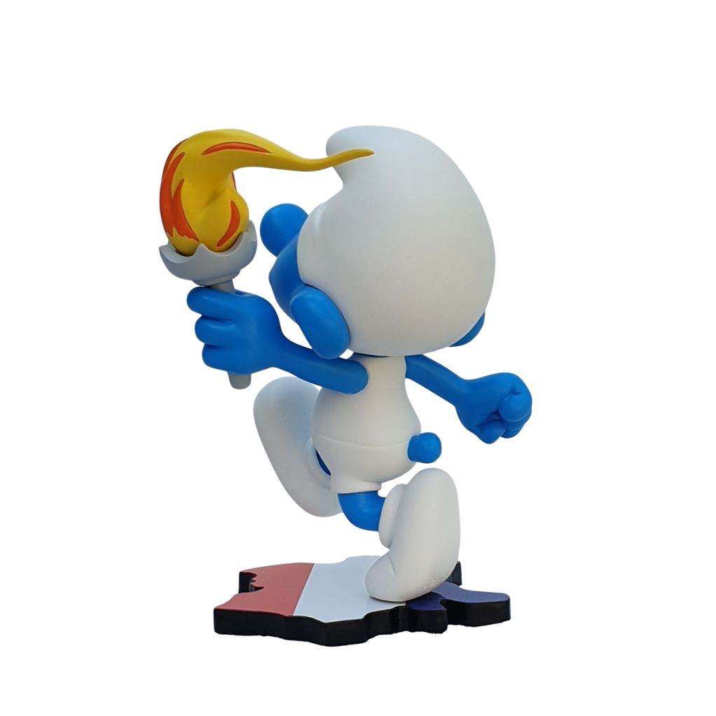 Figurine Schtroumpf porteur de la flamme Olympique - secondaire-4