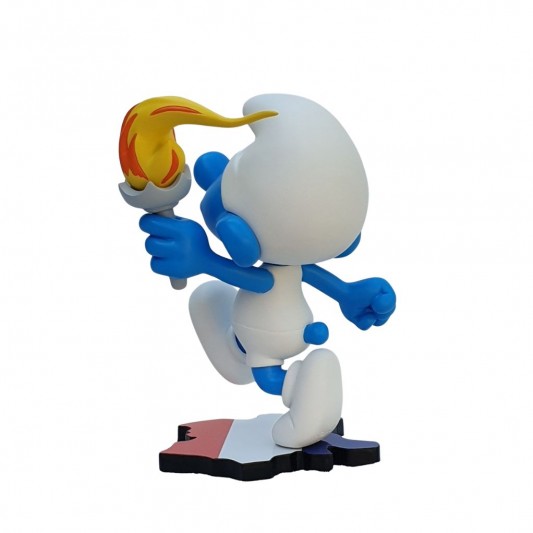 Figurine Schtroumpf porteur de la flamme Olympique - secondaire-4